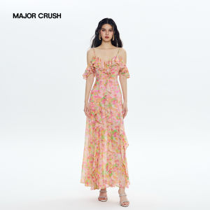 Elegant French Style Off-Shoulder Strap Dress