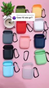 MINIBEST Silicone Case Untuk Airpods I12 with Hook Silica Gel Pouch Protection Case