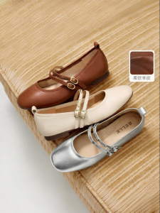 Belle | Lamb Leather Thin Soles Comfortable Wide Toe Ballet Mary Jane Shoes