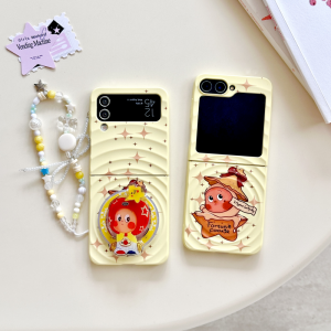 Cute Cartoon Star Girls Phone Case Samsung ZFlip7FE Magnetic Attraction Foldable Screen Anti-Fall Matte Finish Protection