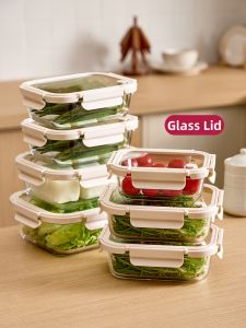 YYIEDERNG | BPA-Free Microwave Safe Glass Food Storage Box