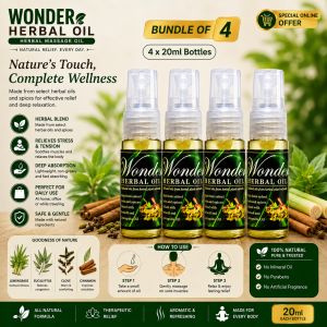 Bundle 4- 4pcs WONDER MASSAGE OIL 100% Pure Organic Made from Natural Herbal e9