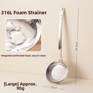 onlycook | Oil Skimming Filter Spoon Made of 316L Stainless Steel