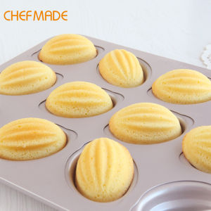 CHEFMADE 12 Cups Non-stick Rugby Cake Mold & Baking Tray