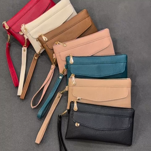 VIVIDI PU Leather Portable Wallet Coin Pocket Crossbody Style PU Leather Handbag Fashion Shoulder Crossbody Bag Daily Use