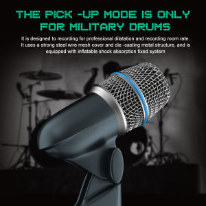 56A Durm Microphone Swivel-Mount Dynamic Mic For Close Miking Equipped