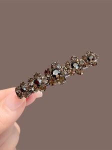 Elegant Water Diamond Flower Duckbill Hair Clip Side Half Updo Hair Accessories Bangs Back of Head Styling Tools Warm Brand