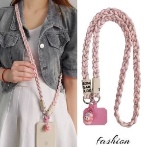 Universal Cell Phone Lanyard Around The Neck Phone Lanyard Crossbody Adjustable Nylon Phone Lanyard Patch with Neck Strap