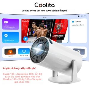 Máy Chiếu Thông Minh Salange Với Hệ Điều Hành Coolita TV Hơn 1000 Kênh Miễn Phí Độ Phân Giải Gốc 720P Hỗ Trợ WiFi6 BT5 Hỗ Trợ Video 1080P Máy Chiếu Rạp Hát Gia Đình