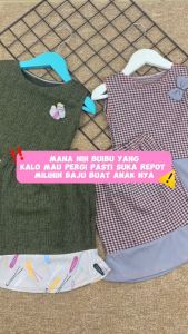 Setelan Zizi Anak Bayi - 4 Tahun / Atasan Bawahan Rok Perempuan Set Baju Pesta Peplum Cewek Murah
