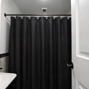 PEVA shower curtain anti mold and waterproof solid color bathroom curtain partition 180X180cm with hooks included
