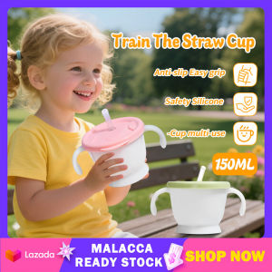 150ML Baby Cup with Straw Learning Training Sippy Drinking Straw Bottle Baby Feeding Cups Mug Kids Cawan Budak Bayi