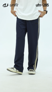 UNIFIT Wide Leg Track Pants with Side Two Stripe and Zippered UFN-285