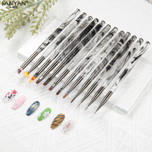 Acrylic Nail Art Painting Pens for Nail Design Soft Slender Brush Gradient Gel Drawing DIY Nail Brush Manicure Tool