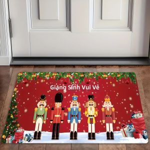 Thảm Chùi Chân Giáng Sinh VIKAMA Chống Trượt Giảm Tiếng Ồn Bằng Polyester Thảm Lối Vào Hành Lang Phòng Tắm Để Trang Trí Nhà Cửa