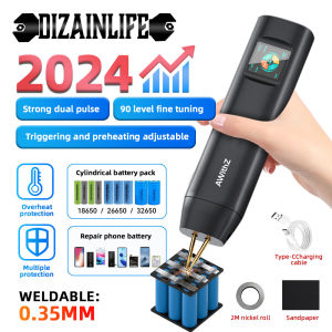 Upgraded H2 Big Color Screen 90 Gears Spot Welder Adjustable Powerful Handheld Digital Spot Welding Machine Auto18650 Battery