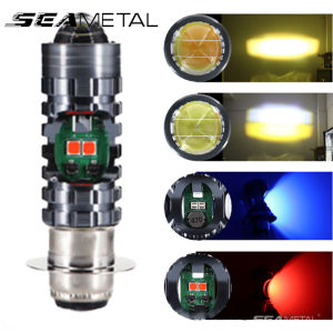 หลอดไฟไฟหน้ารถจักรยานยนต์ LED P15D H4ไฟหน้ารถจักรยานยนต์6500K ลำแสงต่ำสีขาว/เหลือง