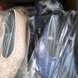 etnik fashion sepatu wanita bordir flat slip on terbaru murah mawar merah