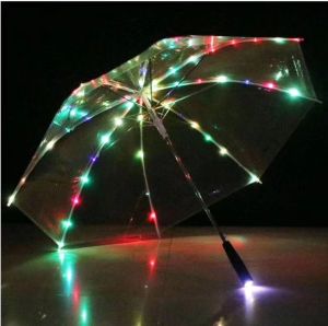 LED Lighted Automatic Long Handle Umbrella