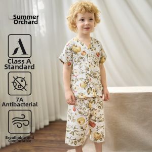 Ou Yun | Kids Summer Lightweight Gauze Parent-Child Matching Home Wear Set