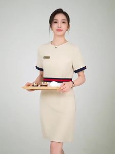 Womens Professional Dress Work Uniform Navy Blue Waist Accentuated