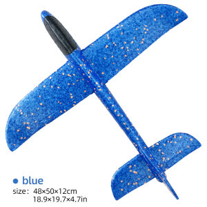 33/50CM Big Foam Plane Glider Hand Throw Airplane Light Inertial Bubble Planes Outdoor Launch Kids Toys for Children Boys Gift