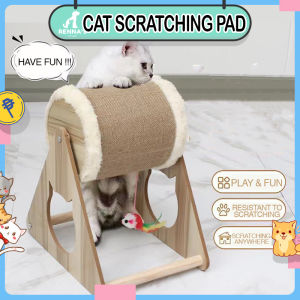 Rennas Cat Scratcher Board: Interactive Sisal Rope Toy for Corrugated Cat Supplies