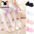 Rabbite 1 pairs 90D Spring Nude/White/Black Girls Dance Ballet Tights Soft Microfiber Socks Dance Leggings. 