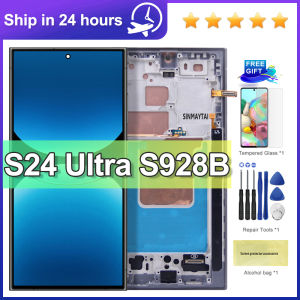 For Samsung S24 Ultra S908B SM-S908B/DS TFT Quality LCD Display Touch Screen Digitizer Replacement with Frame