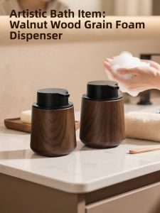 bydoll | Foam Walnut Wood Grain Foam Dispenser