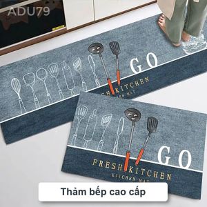 [FREESHIP ] Thảm Bếp Bộ Trải Sàn Nhà Dài Cao Cấp Trang Trí Đẹp Thấm Hút Nhanh Chống Trơn Trượt: 40x60cm và 40x1m2 Adu79