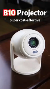 【 New Product Launch 】 LONIASCI B10 Mini Projector Android 12.0 Built in 1+8GB RAM 720P HD Ultra High Cost Performance 180 ° Rotating gimbal Projector