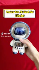 Loa Bluetooth Astronaut AI DODO Kiêm Báo Thức Đèn Ngủ Led Nhảy Theo Nhạc Pin 1800mAh - EuroHome