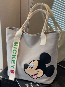 Japanese Cartoon Shoulder Canvas Bag Female Student Class Work Clothing Handbag Minority All-Match Large Capacity Totes