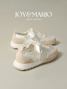 J&M Happy Mary Genuine Leather Ballet Flat Shoes Womens Soft Bottom Anti-Slip Casual Sports Shoes Cross Buckle Fashionable