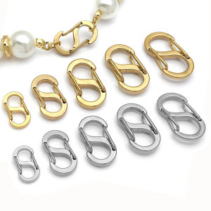 2-5pcs Stainless Steel Chic Letter S Buckle Gold Plated Lobster Clasps Hooks Connectors Necklace for DIY Jewelry Making Supplies