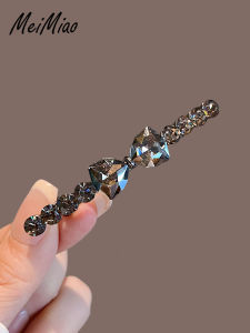 Elegant Crystal Butterfly Hair Clip Gold Spring Side Bangs One Word Clamp Womens High End Fashion Hair Accessories