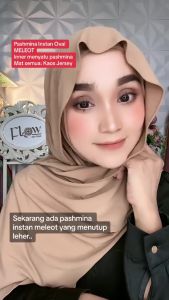 Pashmina instan oval inner leher jersey 3in1 - pasmina inner instan jersey Terbaru