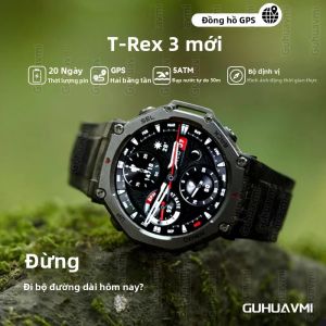 Đồng Hồ Thông Minh GUHUAVMI T-Rex 3 Màn Hình AMOLED 48mm GPS Băng Tần Kép Thời Lượng Pin 20 Ngày Hơn 170 Chế Độ Thể Thao Đồng Hồ Thông Minh Ngoài Trời Lặn Tự Do 50m