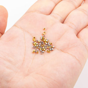 ลูกปัดชุบทอง18K หัวยึดปรับตำแหน่งสเปเซอร์ลูกปัดแฮนด์เมดทำเองเครื่องประดับแบบทำขายส่ง