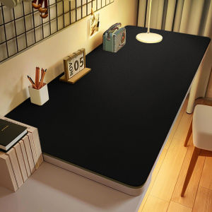 Black Leather Computer Mat Gaming Tablecloth Waterproof Luxury Matte Large Desktop Protection Pad Nordic Style Home Textile