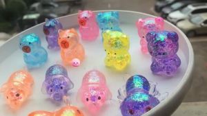 Schylling | Cute Cartoon Rabbit Stress Relief Toy Girls Fidget Toys Colorful Rabbit for Easter Basket Stuffers Anti Stress Squeeze Toy