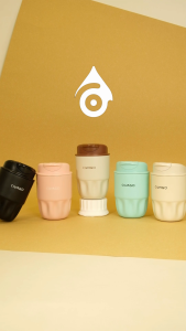 CIVAGO(10oz/300ml)Ceramic liner Stainless Steel Coffee Mug With Lid Vacuum Flask Convenient travel cup