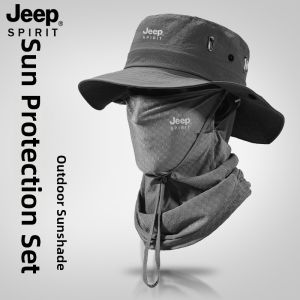 JEEP SPIRIT | UV Protection Sun Hat Ice Silk Face Mask Neck Cover
