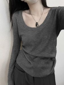 HUOLISI | Round Neck Collarbone Soft Sweater