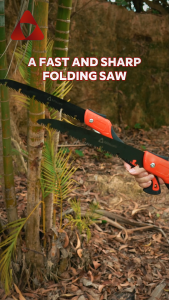 【XXL Size】Mitsushi 250MM Sk5 Folding Saw for Wood Cutting Hand Saw Sawing with Long Comfortable Handle Tree Pruning Saw Felling Portable Three-sided Grinding without Card Saw for Camping