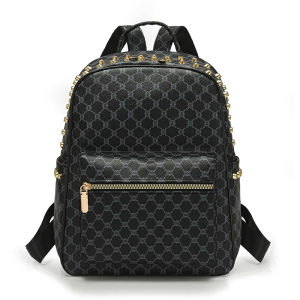 TANFAN | Vintage Printed Canvas Large Capacity Soft Leather Backpack Women