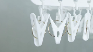 Jemuran menara rak jemuran baju bayi lipat rak susun handuk foldable hanger 10 jari-jari