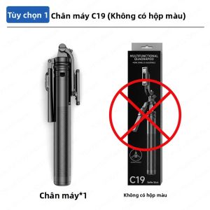 TOKQI | Gậy Tự Sướng Kiêm Chân Máy Ảnh TOKQI C19 Có Điều Khiển Từ Xa Chân Đế Bốn Chân Có Thể Kéo Dài 360 Độ ° Giá Đỡ Điện Thoại Có Vít 1/4 Inch Cho Máy Ảnh Điện Thoại Di Động & Máy Ảnh DSLR
