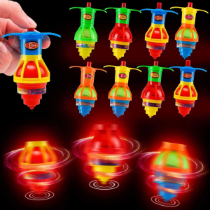FAMILY`S CHOICE Spinning Gyro Light Top Kids Toy Pressure Top Spinning Top with Lights Baby Toys